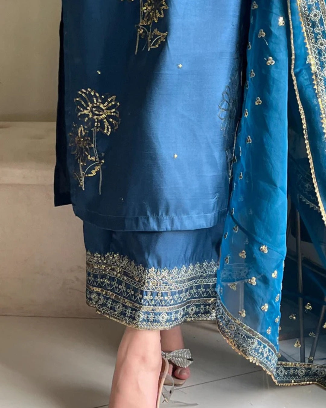 MIDNIGHT BLUE 3 PC STITCHED
